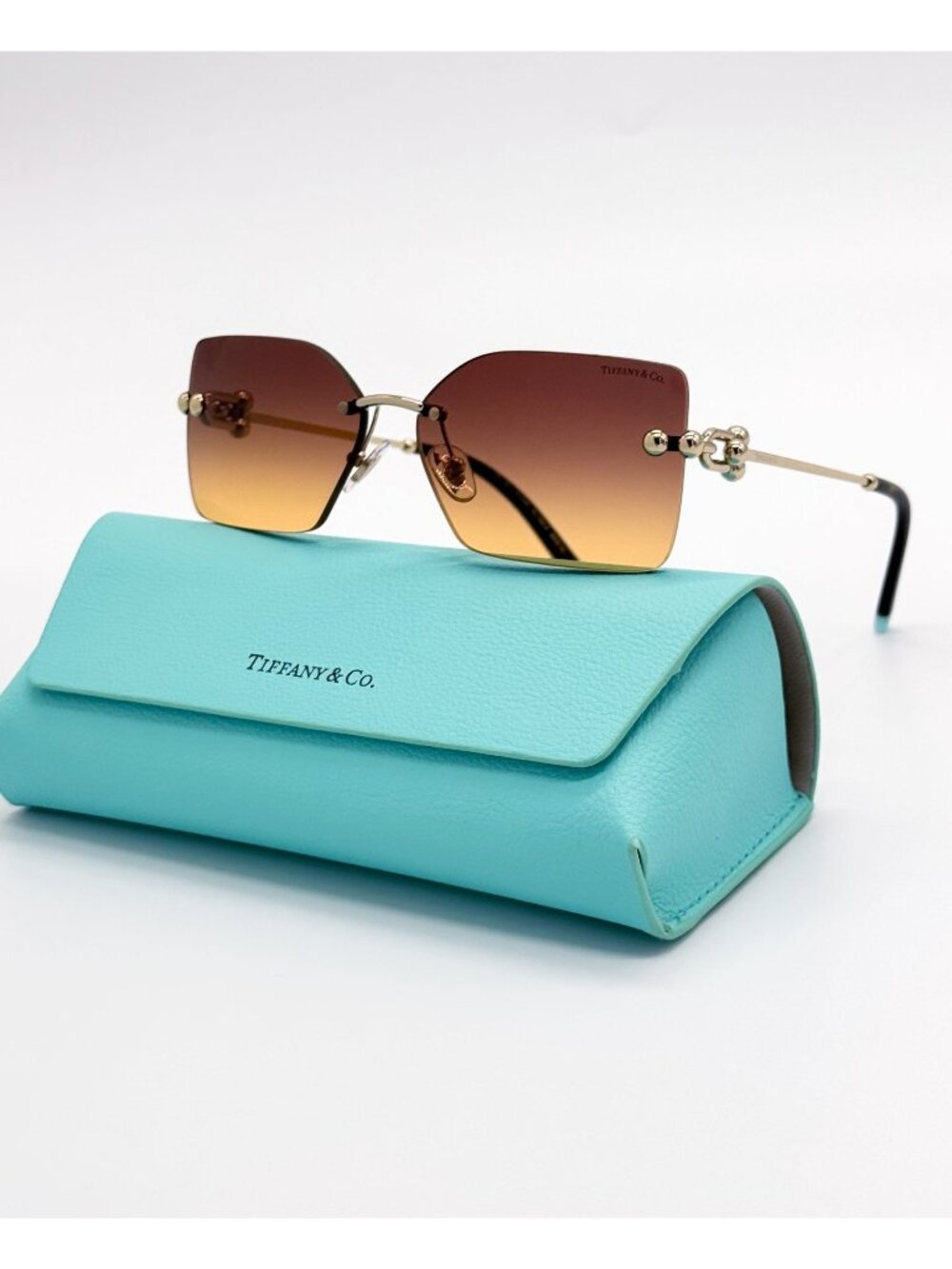 New Tiffany & Co TF3088 6189/78 Gold Brown Women Sunglasses
